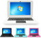 BlueBose Mini Laptop Notebook PC Portatile Windows 10 Full HD 10, 1 Pollici Ultrabook Netbook 2 GB RAM + 32 GB Quad Core USB WiFi HDMI Webcam Bluetooth (US Keyboard QWERTY, Bianco)