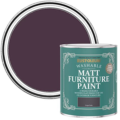 Rust-Oleum Purple Furniture Paint in Matt Finish - Grape Soda 750ml