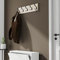AKKE Garderobenleiste Garderobenpaneel Wandgarderobe Wandpaneel Garderobe PVC Pico 15x70 cm SCHWARZ | SONOMA