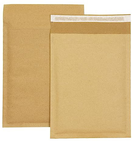 smiley pack 50 Luftpolstertaschen Luftpolsterumschläge Gr. D/4 Braun (200x275 mm) DIN B5 C5+ gepolsterte Briefumschläge Polsterversandtaschen Versandtaschen Luftpolsterversandtaschen gepolstert