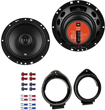 JBL Stage1 61F Lautsprecher mit Einbauset passend für Opel Astra J ab 2009 Türen vorne 400 W 165mm 2 Wege Koax