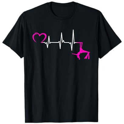 Luftakrobat Herzschlag - Aerial Silks Zirkus Gymnastik T-Shirt