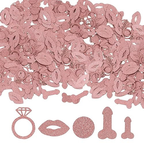 CYUaoao JGA Konfetti Bride To Be Deko Tischkonfetti 350 Stück Tischdeko Geburtstag Party Rosegold Glitzer Konfetti für Junggesellinnenabschied Frauen