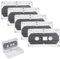 5er Pack Audio Cassette Empty Cassette Tapes,Rauscharm Audiokassetten,Audio Kassetten Leer,Leere Audio Kassetten für Musikkassetten- Rauscharm Hohe Leistung 60 Minuten Magnetband,für Vorlesungen usw