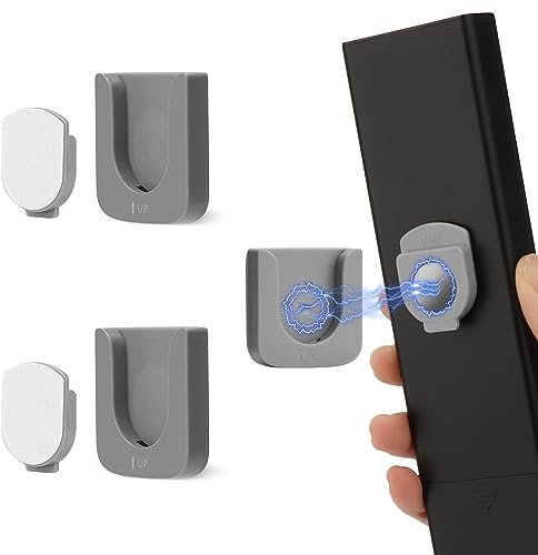 FIDWALL Soporte magnético de pared para control remoto, diseño innovador de ranura para organizar sin esfuerzo artículos del hogar, la oficina y la escuela (paquete de 2, gris)