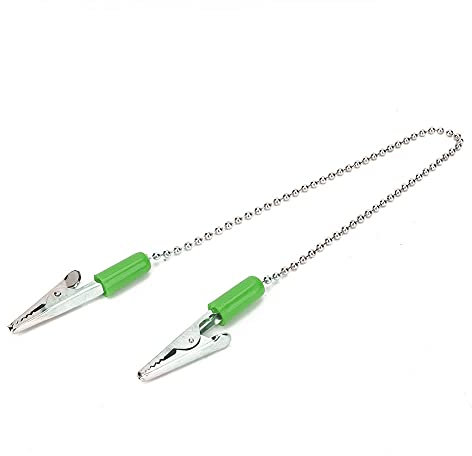 5 Stück Serviettenhalter Lätzchen Clips für Zahnarzt, Korn Kette Serviette Clips Handtuch Schürze Lätzchen Metall Serviette Clip Kette, Serviettenhalter Mit Flexibler Stahlkugelkette(Grün)