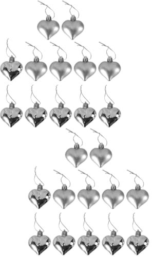 HOMSFOU STK Dekorative Weihnachtskugeln Christbaumschmuck Zum Aufhängen Am Weihnachtsbaum Hängende Ornamente Weihnachtskugeln Herz Herz- Außerirdischer Herzförmig