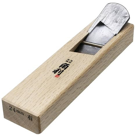 KAKURI Japanischer Falzhobel 24 mm für Holzbearbeitung (rechts), hergestellt in Japan, kleines Filetsterhobel mit abgeschrägter Klinge