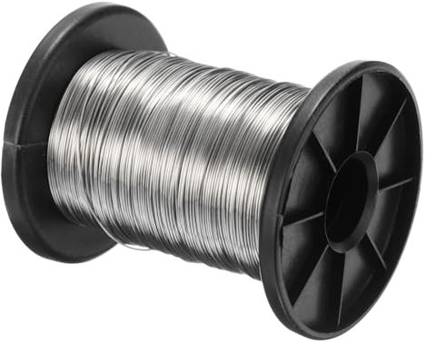 PATIKIL Filo in Acciaio Inossidabile 304, 328 Piedi 0,6mm 22 Calibro Filo Gioielli Fai da Te, Filo Morbido Creazioni Gioielli, Braccialetti, Perline, Artigianato, Argento