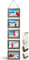 NEOWS Bilderrahmen Collage für Mehrere Bilder - Dekorative Bilderrahmenset zum Aufhängen an der Wand - Mehrfach Fotorahmen Hochformat mit Schnur für 10x15 Fotos (Eiche Grau, 5 Horizontale Fotos)