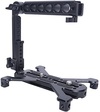 NICEYRIG Camera Sling Handle Handgrip Kit with Side Mounts, Quick Release Plate for ARCA-Swiss Standard, Four Feet Stability Stand - 529
