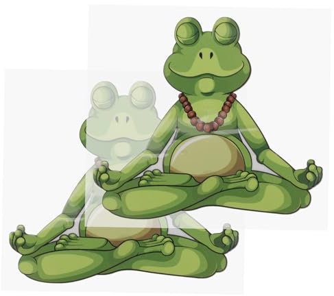 Uonlytech 2 Frosch-Yoga-Aufkleber Autoaufkleber vinyl sticker Scrapbooking-Zubehör Skateboard-Aufkleber Dekor Yoga-Zubehör kleine Froschaufkleber Frosch zum Basteln Wagen schmücken
