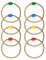 8 PCS Ring Toss Game Ropes - Wooden Quoits Games, Quoits Rounders Set Adults Kids, a Ring Game That Exercises Hand Eye Coordination Education, Puzzle Games, Family Parent-Child Interactive Games