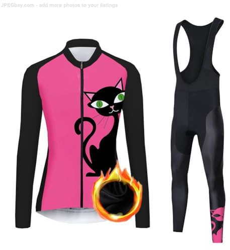 UGLY FROG RTaoNu01 Abbigliamento Ciclismo Donna Invernale Tuta da Ciclista Manica Lunga Maglia MTB Bici,Completo Bicicletta Termico Vello Giacca e Pantaloni 20D