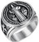 OIDEA Herren Ring Kreuz Siegelring: Heiligen Benedikt Herrenring aus Edelstahl Vintage Retro Bandring Schmuck Geschenk für Männer Freund Bruder Vater Ringgröße 57