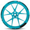 Felgenrand Aufkleber Motorrad kompatibel mit Yamaha MT-09 Midnight Cyan X710159VA