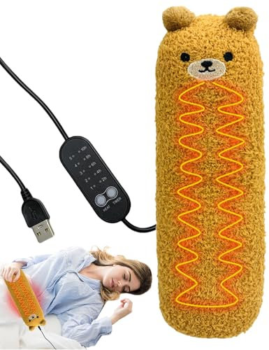 Heating Pad Stuffed Animal | Adjustable Plug in Heating Pad Cat Heating Pad | Portable USB Heating Pad Heating Pad Plushie for Home Company Car Travel