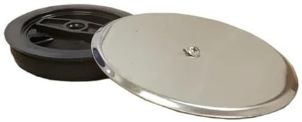 Tapa Bote sifónico, 110mm, ESTÁNDAR, Evita Mal Olor, Acero Inoxidable, con tapon de Expansion,Fabricado EN ESPAÑA, Evita Mal Olor, Tapa de Bote sifonico