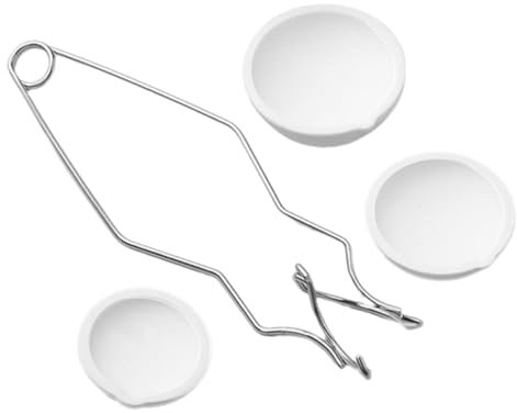 Tofficu 1 Satz Goldschmelzzange Chinesischer Wok Deckel Toast Haken Heißluftfritteuse Pinzette Silikonzange Goldenes Küchenzubehör Herstellung Tiegel Aus Aluminiumoxid Quarz