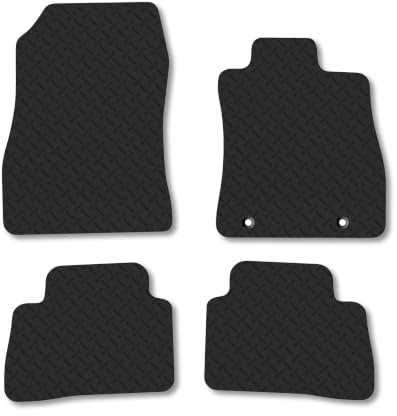 Nissan Juke (2010-2019) 5mm Rubber Car Mats | Heavy Duty Rubber Tailored Fit Floor Mats Full Coverage Durable Waterproof Accessories Easy Clean Anti Slip Made in the UK