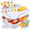 Pausenhero Brotdose Kinder mit Fächern [Obstgabeln + Sticker Set Grau] Brotdose Schule Snackbox mit Fächern Brotdose mit Fächern Bento Box Lunchbox Kinder Lunchbox Erwachsene Bento Box Kinder Brotbox
