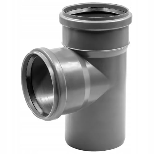 KNM TRADE dérivation HT DN 50 90° – pièce en T PP gris pour eaux usées intérieures