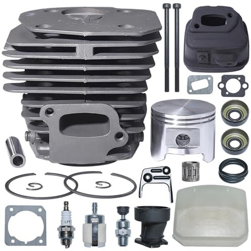 LALAL Kit filtro aria silenziatore di scarico pistone cilindro da 45 mm for Husqvarna 353 346XP 350 Professional Motosega a benzina Ricambi