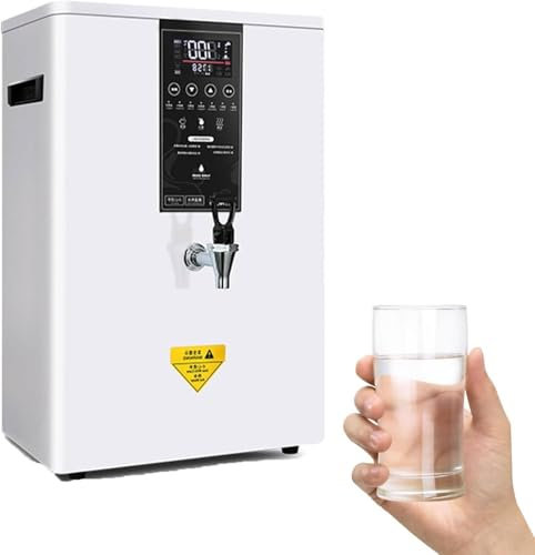 ZHLINGQ Instant Hot Water Dispensers 3000W Automatic Commercial Hot Water Pot with Filter LCD Display Wall-Mounted Water Boiler Hot Water Tank with Spout for Coffee Home Kitchen Office,60L-White