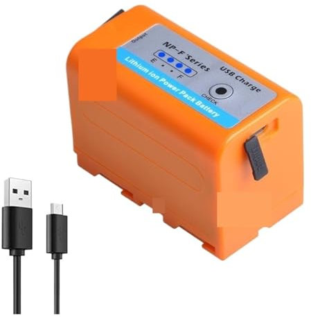 5200 MAH NP-F750 NP-F770 Kamera-Akku Mit USB-Ladeanschluss Mit LED-Betriebsanzeige, Kompatibel Mit Sony, for QM91D, Kompatibel Mit Godox, LED-Videoleuchte(2 Battery)