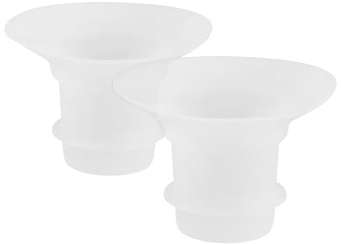 MOLUCKFU 2 Stück Manuelle Silikonflanscheinsätze 21mm und 28mm Tragbare Waschbare Flanschadapter mit Verstellbarem Durchmesser für Flexible Nutzung Beim Stillen