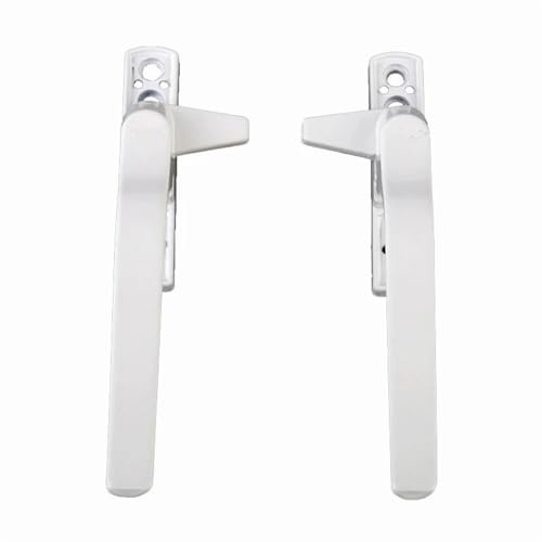 HTGAOO Fenstergriffe Aluminiumlegierung Drehflügelfenstergriffriegel Kunststoff Stahl Türschloss Schnalle Ersatzteile Stopper (links)(Left)
