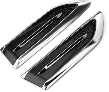Woniyal 2pz Prese d'Aria Laterali Auto per Renault Mégane 4 (IV) B9A I 2016-2024, Griglia Adesiva Parafango 3D Branchie di Squalo Decorazione Tuning Esterno