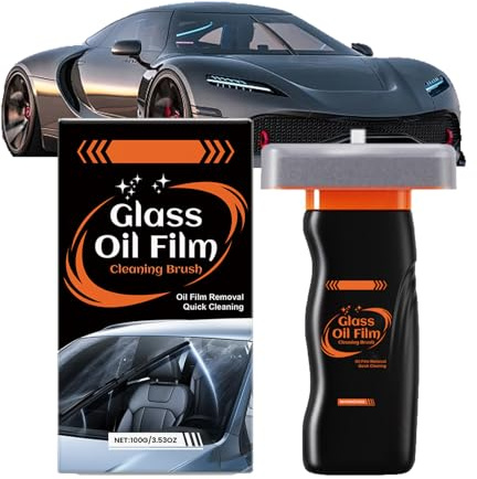 Limpiador de Emulsión de Cristal Portátil,Removedor de Filme de Aceite para Ventanas de Coche,Cepillo de Limpieza de Filme de Aceite Automotor,Glass Emulsion para Cristales y Parabrisas de Película