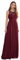 Babyonlinedress Robe de Soirée Femme Dentelle Longue de Mariage Demoiselle d'honneur Plissé sans Manches en Mousseline Bordeaux 36