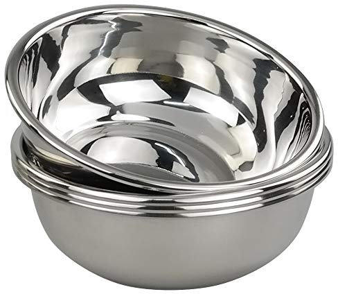 Doryh 18/10 Stainless Steel Mixing Bowls, Nesting Bowls for Meal Prep, Serving, Baking, Set of 4