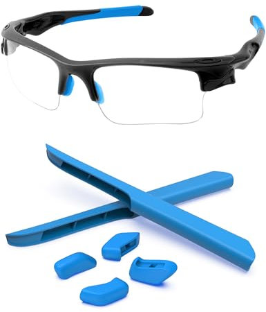 PapaViva Replacement Rubber Kits for Oakley Fast Jacket/Fast Jacket XL - Blue