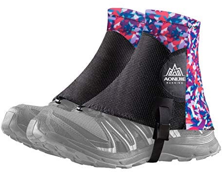 Azarxis Reflektierende Trail Low Gaiters, Gamaschen mit UV-Schutz und Atmungsaktiv für Damen und Herren, Wandern, Klettern (Violett)