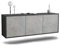 Dekati Lowboard Seattle hängend (136x47x35cm) Korpus anthrazit matt - Front Beton Optik - Push to Open