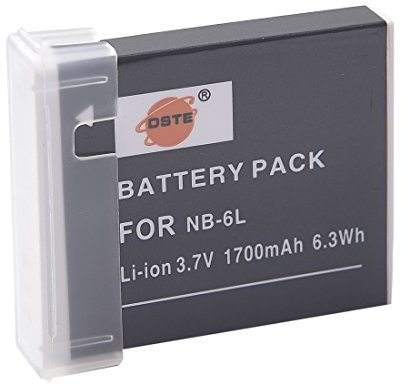 DSTE Rechargeable Li-ion Battery Compatible for NB-6L NB-6LH and Canon PowerShot SX170 IS, SX240, SX260, SX270, SX280, SX500, SX510, SX600 HS, IXY 110 IS, IXY 25 IS, IXUS 85 IS, IXUS 95 IS Camera