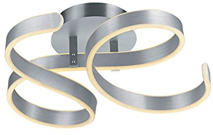 Trio Leuchten LED Deckenleuchte Francis 671310105, Aluminium gebürstet, inkl. 40 Watt LED, Switch Dimmer