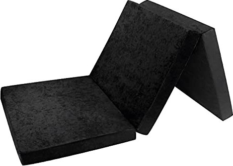 FORTISLINE - Klappmatratze 195x60x9cm - 3-teilige Faltmatratze - H2 Gästematratze - Camping Faltbare - Kamping Bett - Waschbar Bezug - Erwachsene Klappbar - Reisematratze - Schaumstoff Matratze