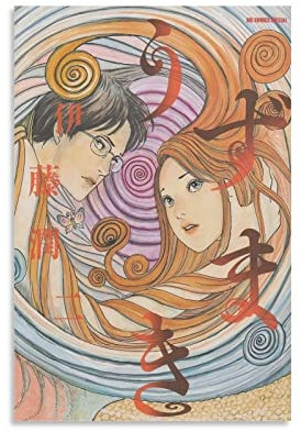 Uzumaki Junji Ito Horror Manga Poster für Schlafzimmer, Leinwand-Kunst, Poster und Wanddekoration, 20 x 30 cm