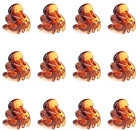 SIOPPKIK Mini Pinces à Cheveux Antidérapantes, 12 Pièces Petite Pince Cheveux Femme Petits Clips De Mâchoire 1.5cm Griffes à Cheveux En Acrylique Forte Tenue Pour Filles Et Femmes