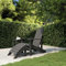 Festnight Adirondack-Gartenstuhl mit Fußstütze Deckchair Teak Garten Schaukelstuhl Schaukelstühle Für Den Garten Gartenschaukelstühle Schaukelstuhl Outdoor Garten HDPE Anthrazit