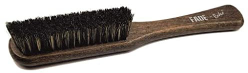 NANO ABSOLUTE Fade Brush S - Bartbürste Männer - Bartpflegebürste - Reinigungsbürste für den Mann - Ideal zum Entfernen von geschnittenem Haar - Friseur & Barbier Bedarf - Holz Styling Bürste schwarz