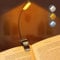 Gritin Leselampe Buch Klemme, USB C Wiederaufladbare Buchlampe mit 16 LEDs, 3 Farbtemperatur Modi (Weiß/Bernstein/Gemischt), Stufenlose Helligkeit Klemmlampe, 360° Flexibel für Nachtlesen ins Bett