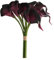 35,6 cm künstliche Calla-Lilien, 12 einzelne Köpfe PU-Blume Kleiner Blumenstrauß-Zubehör, Brautstrauß für grüne Pflanzen, Innen- und Außenbereich, Girlande, Heimbüro-Dekoration (lila)