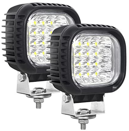 Willpower 2pcs LED Scheinwerfer Traktor 5'' 40W LED Arbeitsscheinwerfer 12V 24V Spotlights 6000K Weiß LED Offroad Zusatzscheinwerfer IP67 Wasserdicht Rückfahrscheinwerfer für Auto ATV LKW Moto 4x4