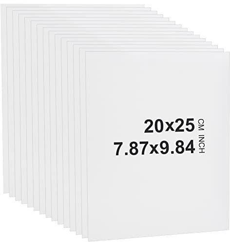 BENECREAT 20 Blatt Weiße Matten Passepartoutplatten, 25x20 cm/9.8x7.8 Zoll Säurefreie Trägerplatten Für 20.3x25.4 cm/10 Zoll Große Fotos, Kunst, Bilderrahmen