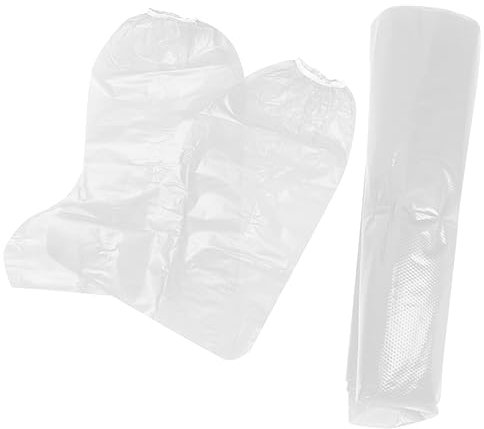 Artibetter 10 Pezzi Protezione Copre Scarpe Al Ginocchio Copre Scarpe Stivali Da Pioggia Copre Scarpe Copre Scarpe Monouso Anti Copripiede Copriscarpe, trasparente, 49X38CM